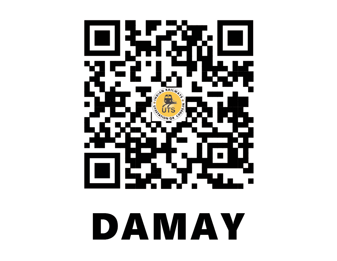 UTS QR Code for DAMAY - DMYA (WC - MADHYA PRADESH)